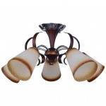 Потолочный светильник Escada 208/5PL E27*60W Chrome/Brown