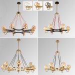 Люстра MONTALEMBERT by Studios 8 lamps Black/Transparent ImperiumLoft 208222-26