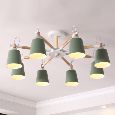 Люстра на штанге VARDA 8 lamps Green ImperiumLoft 208243-26