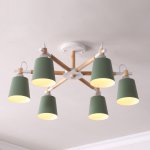 Люстра на штанге VARDA 6 lamps Green ImperiumLoft 208245-26