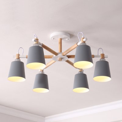 Люстра на штанге VARDA 6 lamps Grey ImperiumLoft 208247-26