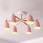 Люстра на штанге VARDA 6 lamps Pink ImperiumLoft 208249-26