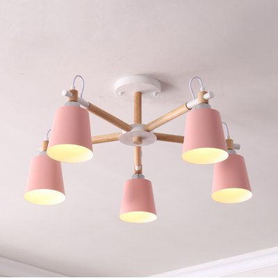 Люстра на штанге VARDA 5 lamps Pink ImperiumLoft 208252-26