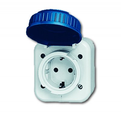 Розетка 2Р+E 10/16А 250В IP66 для открытого монтажа Duro 2000 WD [BJE2300 EWD] 2083-0-0186