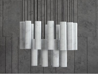 ПОДВЕСКИ СИЛОСА-BIANCO CARRARA D80 24 lamps ImperiumLoft 208470-22