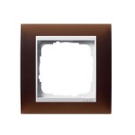 Gira EV Полупрозрачн.коричневая/глянц.бел Рамка 1-ая (G211331)