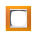 Gira EV Полупрозрачн.янтарная/глянц.бел Рамка 1-ая (G211332)