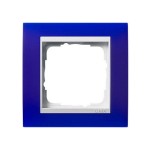 Gira EV Полупрозрачн.синяя/глянц.бел Рамка 1-ая (G211399)