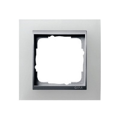 Gira EV Матово-Бел/алюминий Рамка 1-ая (G21150)