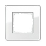 Gira ESP Glass "C" Белое стекло Рамка 1-ая (G211512)