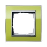 Gira EV CL Зеленый/Алюминий Рамка 1-ая (G211746)