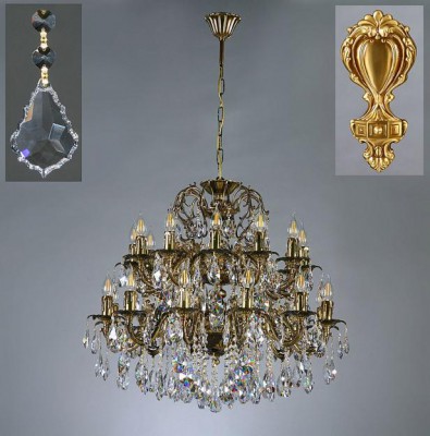 

Люстра Ambiente 2118/12+12 AB Leaf Crystal, 2118/12+12 AB Leaf Crystal