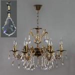 Люстра Ambiente 2118/6 PB Leaf crystal