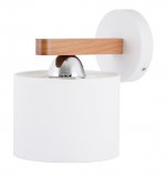 Бра БЕЛЛА 1хЕ27х60Вт белый и натуральный 212-51-21-W