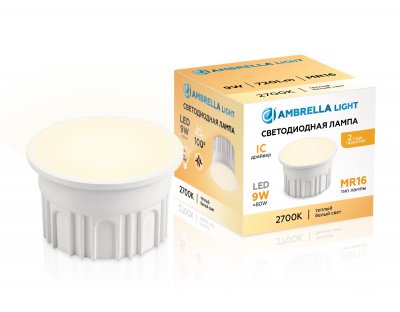 212001 Лампа LED MR16-DD 9W IC 2700K 220-240V 100°