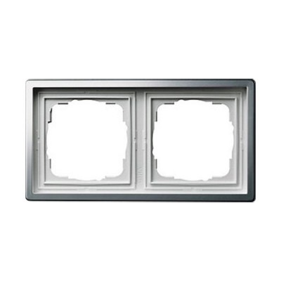 Gira F100 Платина Рамка 2-ая (G212114)