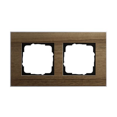 Gira ESP Орех шпон/алюминий Рамка 2-ая (G212129)