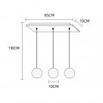 Подвесной светильник FRESH MORE L3 Планка ImperiumLoft 212164-23