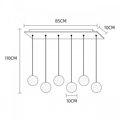 Подвесной светильник FRESH MORE L6 Планка ImperiumLoft 212165-23