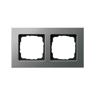 Gira E22 Сталь Рамка 2-ая (G212202)