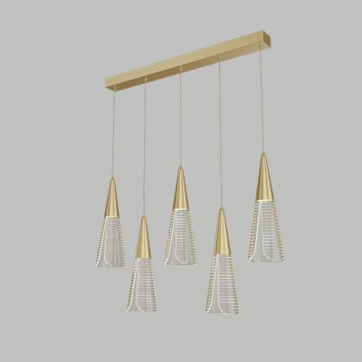 Подвесной светильник MANDORA L5 Brass Планка ImperiumLoft 212210-23