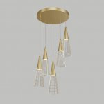 Подвесной светильник MANDORA L5 Brass Диск ImperiumLoft 212213-23