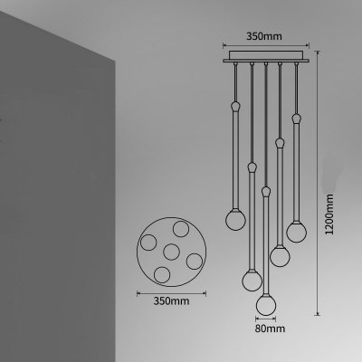 Подвесной светильник BAST MORE L5 Диск ImperiumLoft 212269-23