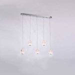 Подвесной светильник STORMS MORE L5 Chrome Планка ImperiumLoft 212326-23