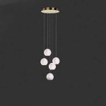 Подвесной светильник STORMS MORE L5 Gold Диск ImperiumLoft 212328-23