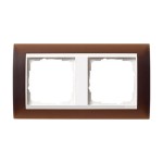 Gira EV Полупрозрачн.коричневая/глянц.бел Рамка 2-ая (G212331)