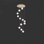 Подвесной светильник STORMS MORE L12 Gold Диск ImperiumLoft 212332-23