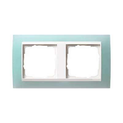 Gira EV Полупрозрачн.зеленая/глянц.бел Рамка 2-ая (G212395)