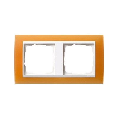 Gira EV Полупрозрачн.оранжевая/глянц.бел Рамка 2-ая (G212397)