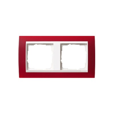 Gira EV Полупрозрачн.красная/глянц.бел Рамка 2-ая (G212398)
