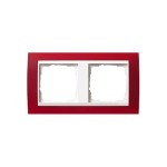 Gira EV Полупрозрачн.красная/глянц.бел Рамка 2-ая (G212398)