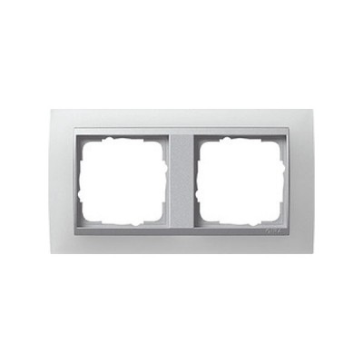 Gira EV Матово-Бел/алюминий Рамка 2-ая (G21250)