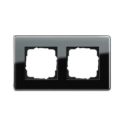 Gira ESP Glass "C" Черное стекло Рамка 2-ая (G212505)