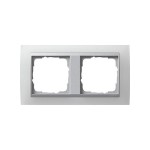 Gira EV Матово-Бел/алюминий Рамка 2-ая (G21250)