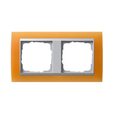 Gira EV Матово-оранжевый/алюминий Рамка 2-ая (G21253)