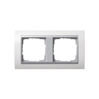 Gira EV Бел/алюминий Рамка 2-ая (G21271)