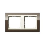 Gira EV CL Коричневый/Крем глянц Рамка 2-ая (G212761)