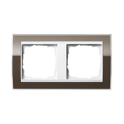 Gira EV CL Коричневый/Бел Рамка 2-ая (G212763)