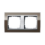 Gira EV CL Коричневый/Алюминий Рамка 2-ая (G212766)