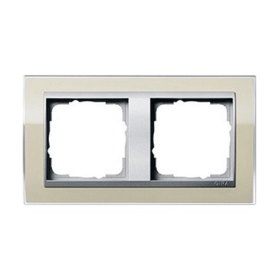 Gira EV CL Песочный/Алюминий Рамка 2-ая (G212776)