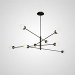 Люстра на штанге SALME L8 A Black ImperiumLoft 212783-26