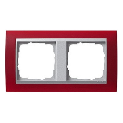 Gira EV Матово-красный/алюминий Рамка 2-ая (G21292)