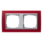 Gira EV Матово-красный/алюминий Рамка 2-ая (G21292)