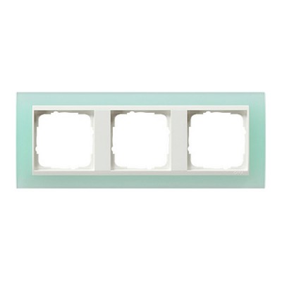 Gira EV Полупрозрачн.зеленая/глянц.бел Рамка 3-ая (G213395)