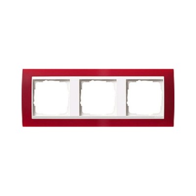 Gira EV Полупрозрачн.красная/глянц.бел Рамка 3-ая (G213398)