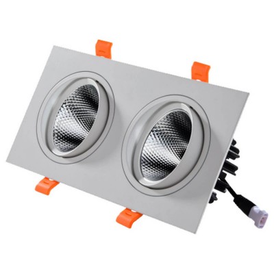Светильник диммируемый встраиваемый белый w23*12 Led 2*12W (4000K) Kink light 2133D Светильник диммируемый встраиваемый белый w23*12 Led 2*12W (4000K) Kink light 2133D